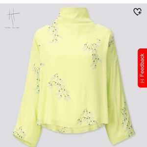 Uniqlo Tie Back Blouse Size Medium NWT